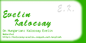 evelin kalocsay business card